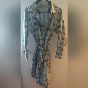 Lightweight for Summer Blueberry Belted Shirt Dress. Sz 10 (US)